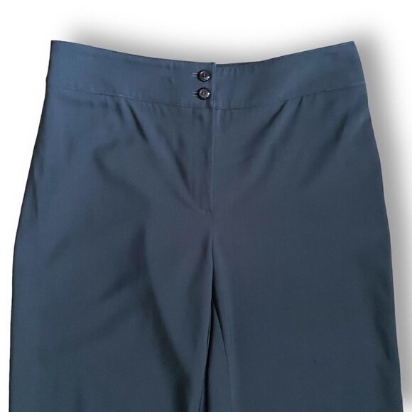 Armani Collezioni Womens Dress Pants Sz 10 Dark Gray Wool Straight Leg Trouser - Picture 4 of 7